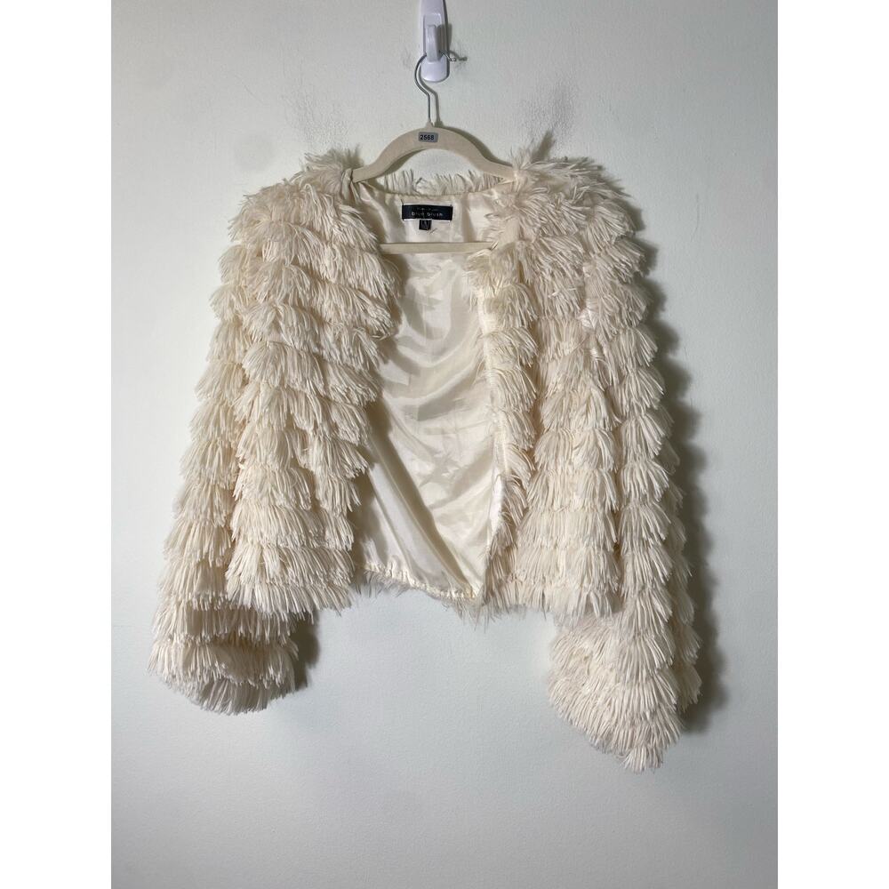 Made with Love White Long Bell Sleeve Cropped Jacket Sz S